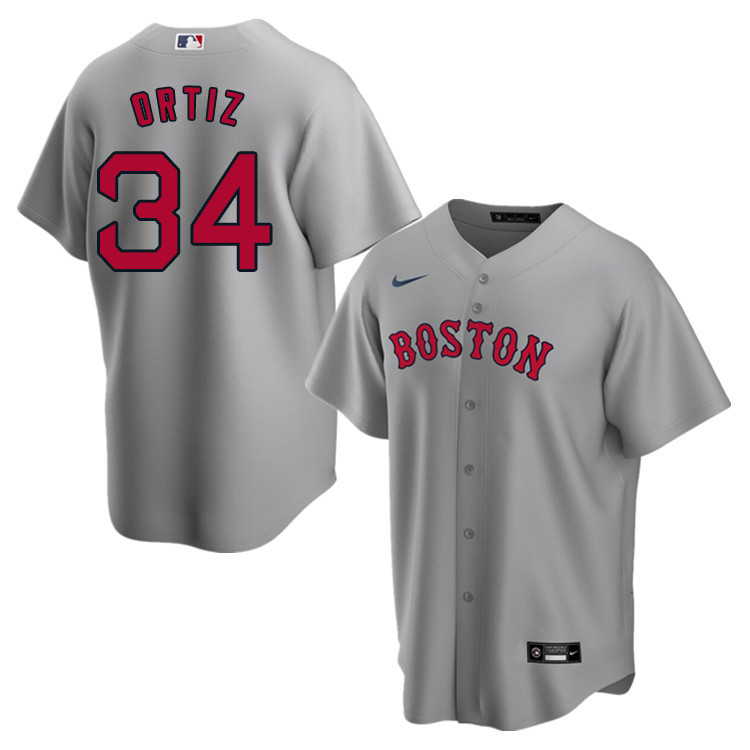 Nike Men #34 David Ortiz Boston Red Sox Baseball Jerseys Sale-Gray